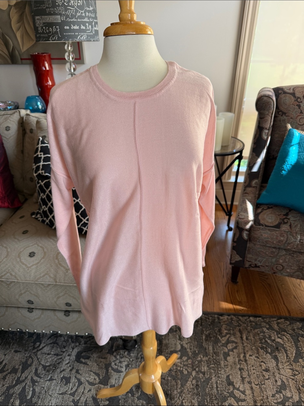 Van Heusen Pastel Pink Knit Crewneck Sweater